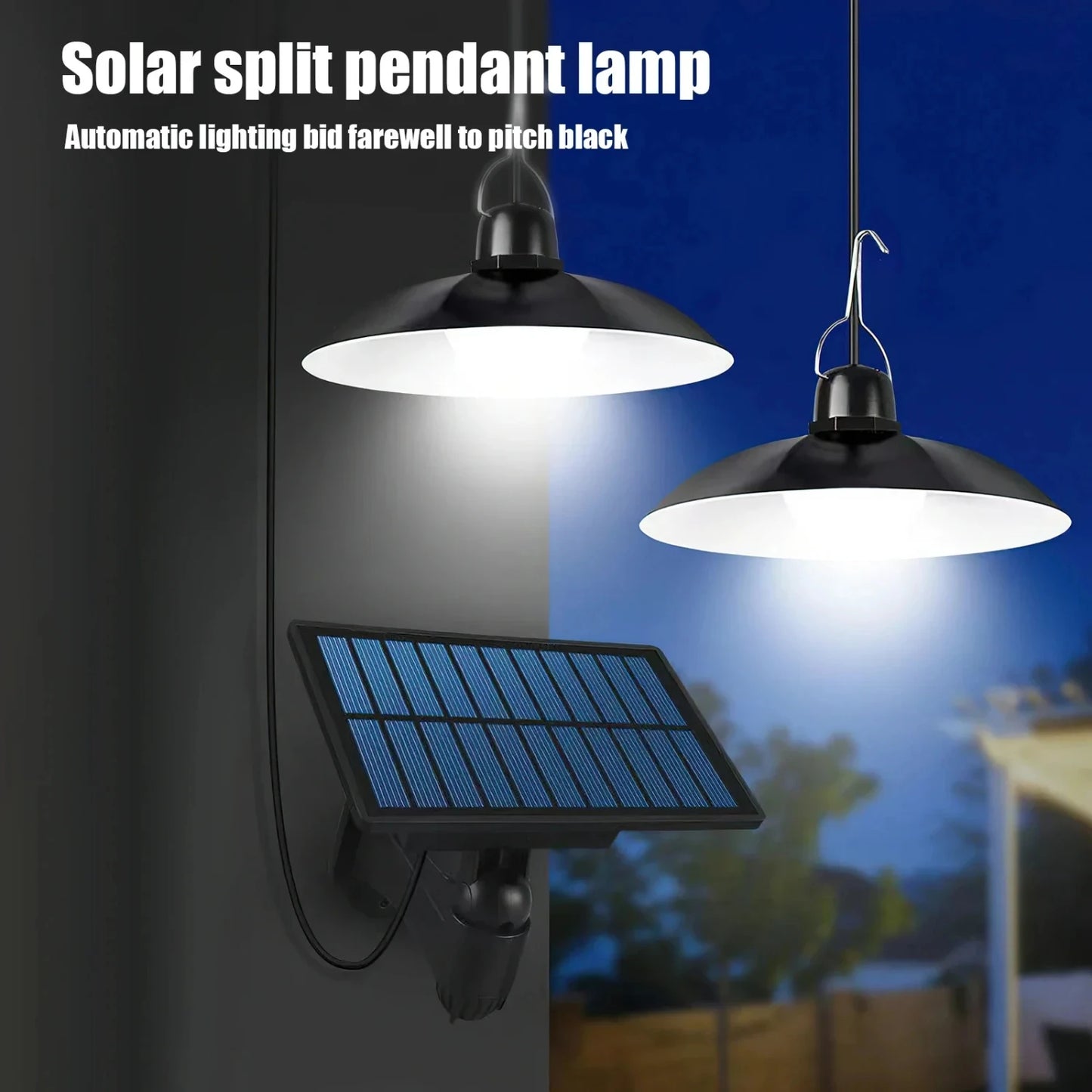 Single Dual Heads Solar Pendant Lights with Remote Control