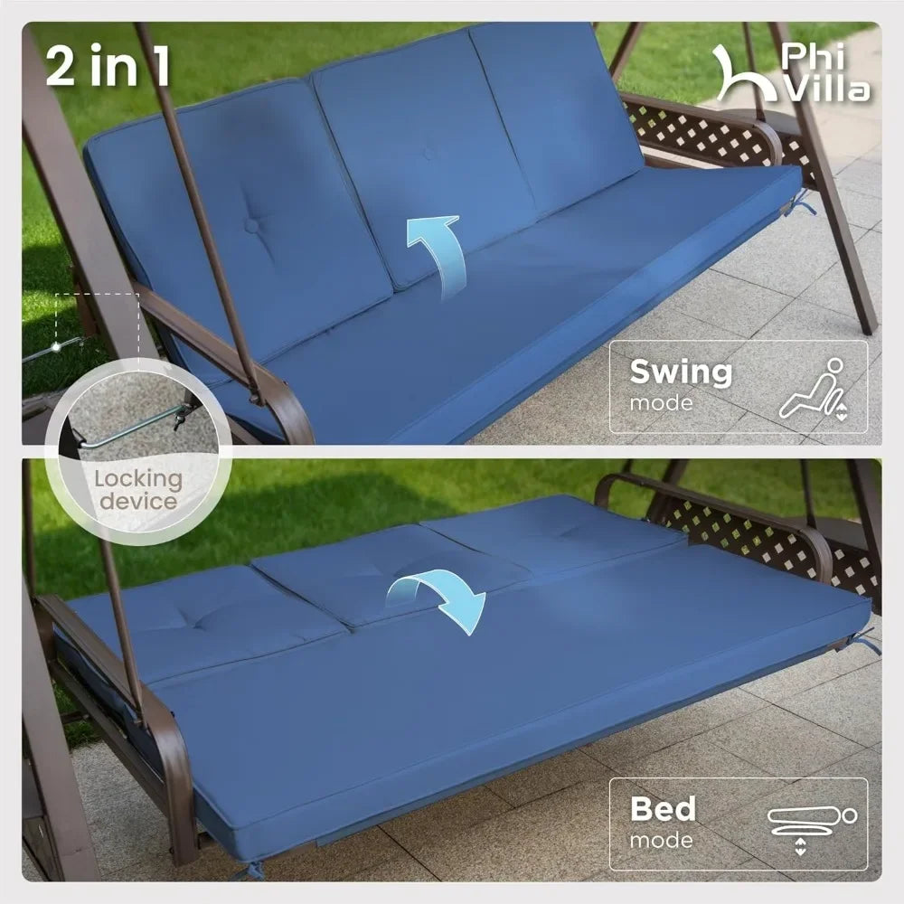 Outdoor 3-Seat Porch Swing