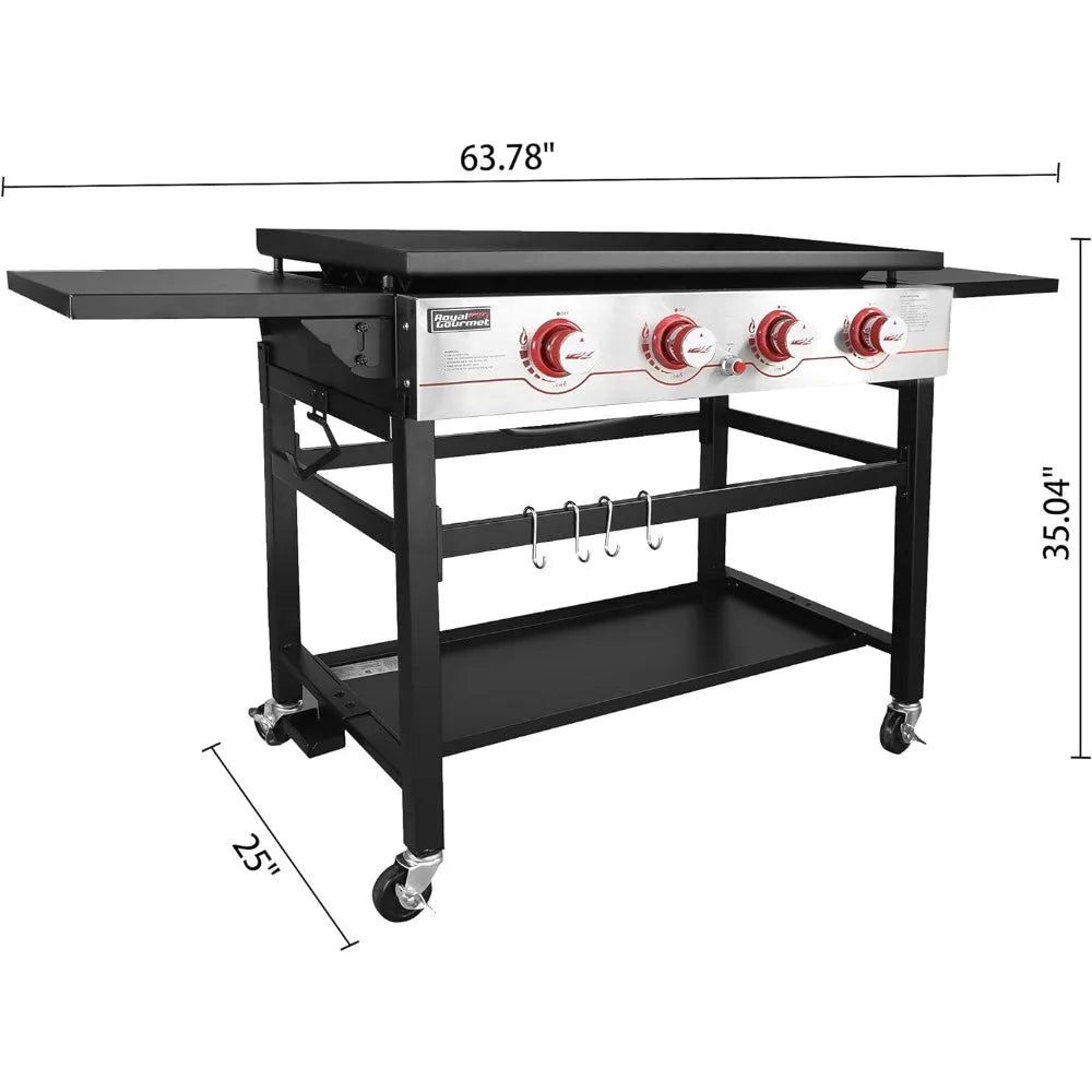 4-Burner Flat Top Propane Gas Grill Griddle