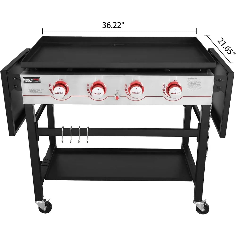 4-Burner Flat Top Propane Gas Grill Griddle