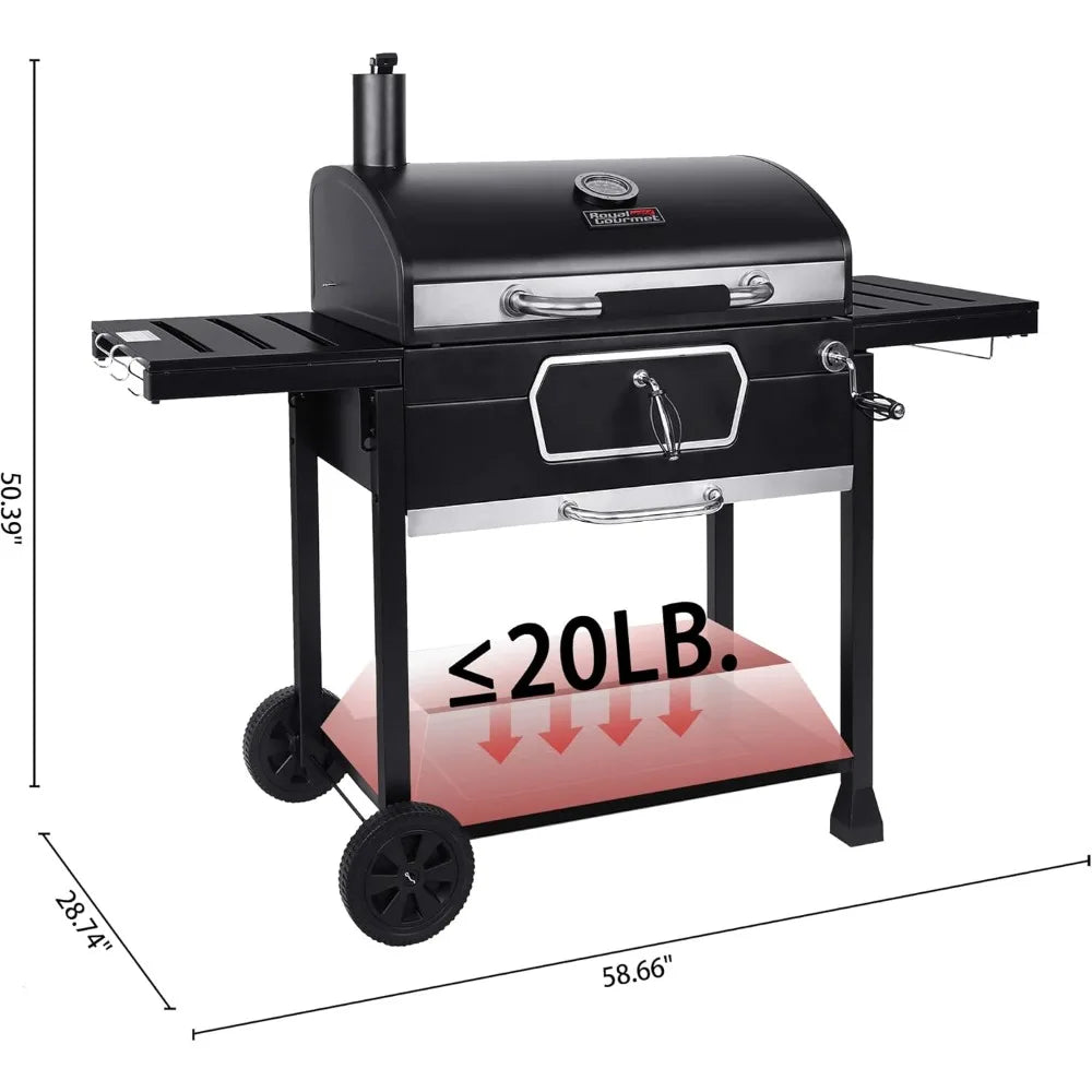 Deluxe BBQ Smoker Charcoal Grill