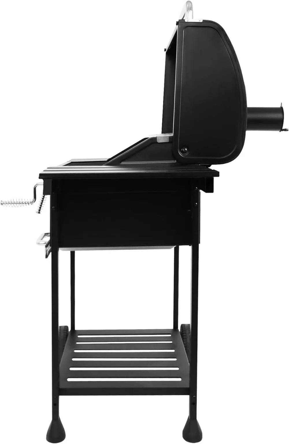 Outdoor Charcoal Grill/Smoker  with Side Tables