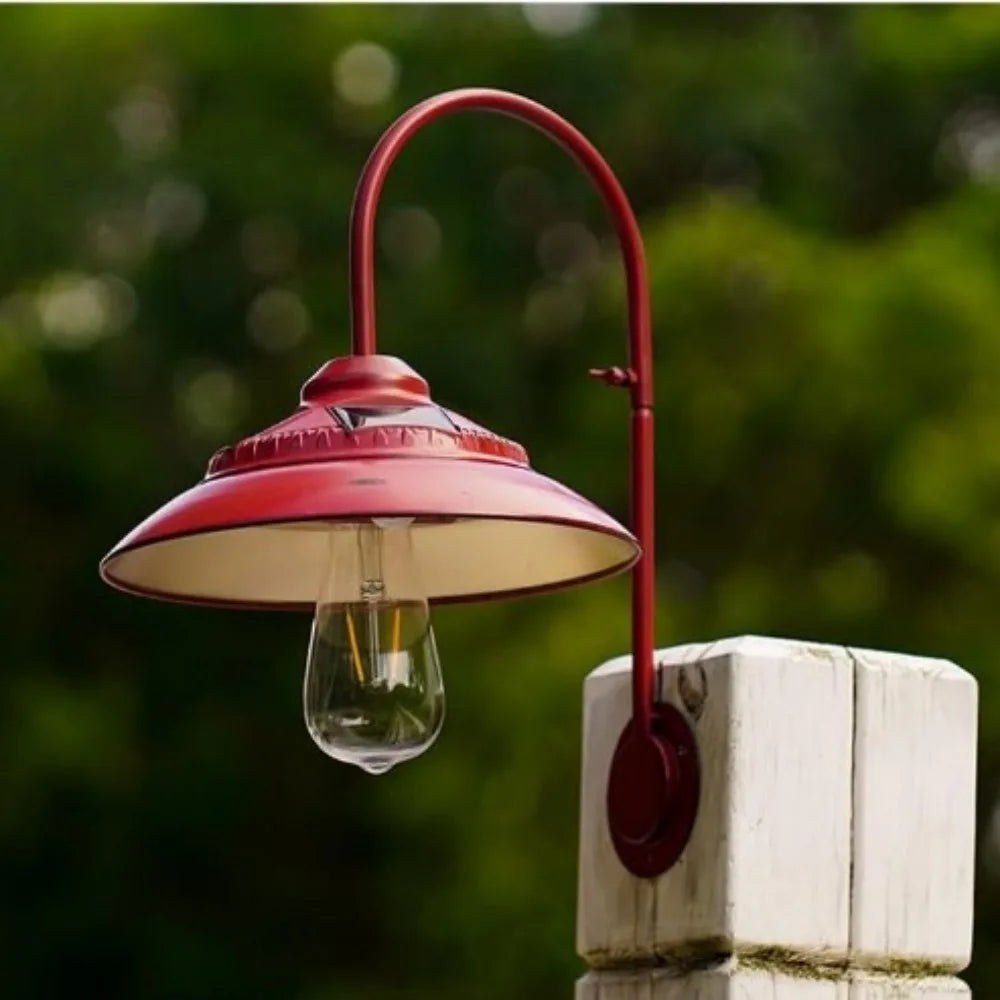 Outdoor Solar Rustic Vintage Barn Wall Lights