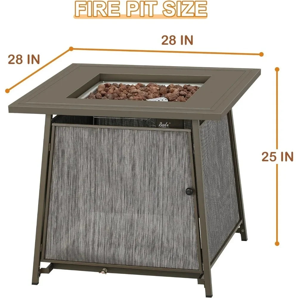 Outdoor Gas Fire Pit Propane Table