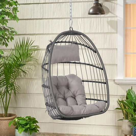 Outdoor/Indoor Rattan Wicker Egg Swing Chair